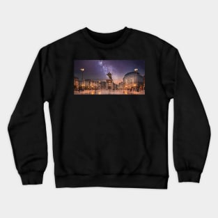 Skopje, North Macedonia at night Crewneck Sweatshirt